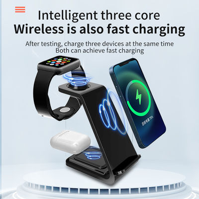 Υψηλής απόδοσης ασύρματη φόρτιση Qi Stand White 3 σε 1 Μαγνητική ασύρματη φορτιστή