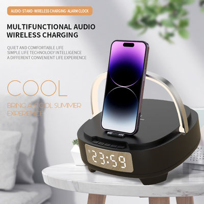 Γρήγορο στερεοφωνικό είδος Bluetooth ομιλητής Qi φορτιστή ρολόι 3000mAh μπαταρία