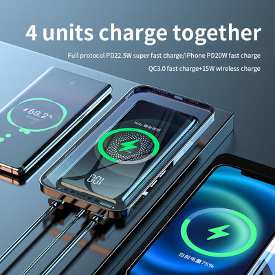 2 σε 1 Γρήγορο ασύρματο φορτιστή Qi Power Bank 15W Πολυλειτουργικό