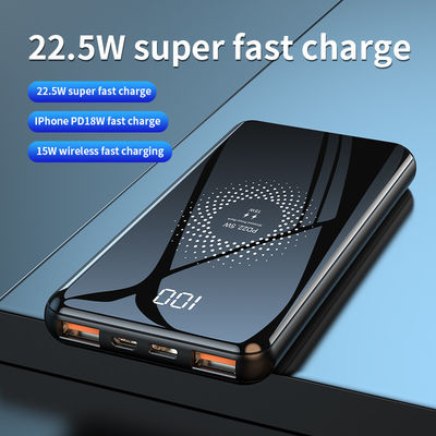 Η μπαταρία του ABS Power Bank, μαύρη 2 σε 1 ασύρματη φορτιστή 5V