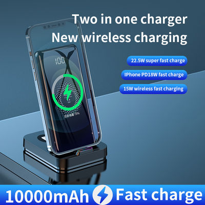 2 σε 1 Γρήγορο ασύρματο φορτιστή Qi Power Bank 15W Πολυλειτουργικό