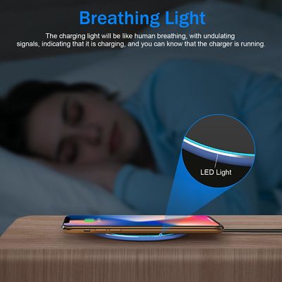 Φορητή 2 σε 1 Qi ασύρματη φόρτιση Pad 10W καθρέφτη επιφάνεια για κινητό τηλέφωνο