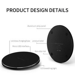 Αλουμινίου Samsung Fast Qi Wireless Charger Pad 10w Mobile
