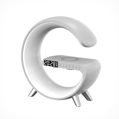 Λειτουργία Snooze Ασύρματος Bluetooth ομιλητής Qi φορτιστή ABS με λάμπα ατμόσφαιρας
