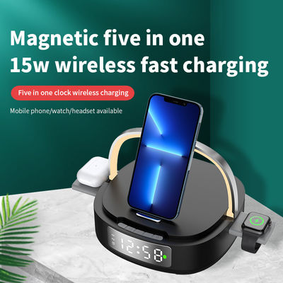 Γρήγορος σταθμός ασύρματης φόρτισης 5 σε 1 Qi 15w Χρήση κινητού τηλεφώνου