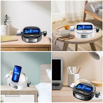 Γρήγορος σταθμός ασύρματης φόρτισης 5 σε 1 Qi 15w Χρήση κινητού τηλεφώνου