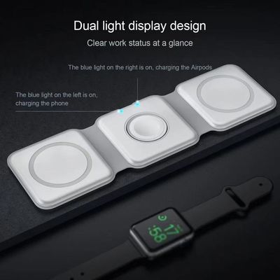 Μαγνητικό στέλεχος φόρτισης Samsung Qi, 3 σε 1 αναδιπλούμενη ασύρματη φορτιστή 15w