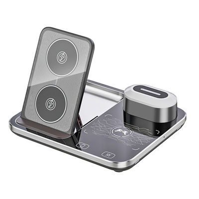 RGB Qi ασύρματο φορτιστή Dock Base 205KHz Μαύρο για διακόσμηση σπιτιού