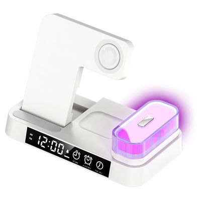 Πολυλειτουργική ασύρματη φόρτιση Qi Dock Stand CE πιστοποιημένη με ρολόι