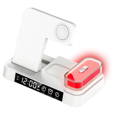 Πολυλειτουργική ασύρματη φόρτιση Qi Dock Stand CE πιστοποιημένη με ρολόι