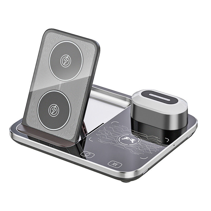 RGB Qi ασύρματο φορτιστή Dock Base 205KHz Μαύρο για διακόσμηση σπιτιού